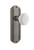 Nostalgic Warehouse - Deco Plate Single Dummy Waldorf White Milk Glass Knob in Antique Pewter - DECWAW - 748573