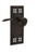 Nostalgic Warehouse - Craftsman Plate Privacy Manor Lever in Oil-Rubbed Bronze - CRAMAN - 762857 - 2 3/8" Backset