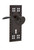 Nostalgic Warehouse - Craftsman Plate Privacy with Keyhole Manor Lever in Timeless Bronze - CRAMAN - 763171 - 2 3/8" Backset