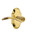Nostalgic Warehouse - Cottage Plate Privacy Swan Lever in Polished Brass - COTSWN - 764640 - 2 3/4" Backset