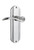 Nostalgic Warehouse - Deco Plate Privacy Swan Lever in Bright Chrome - DECSWN - 764672 - 2 3/8" Backset