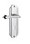 Nostalgic Warehouse - Deco Plate Single Dummy with Keyhole Fleur Lever in Bright Chrome - DECFLR - 766174