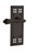 Nostalgic Warehouse - Deco Plate Privacy Fleur Lever in Antique Brass - DECFLR - 766490 - 2 3/8" Backset
