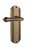 Nostalgic Warehouse - Deco Plate Privacy Fleur Lever in Antique Brass - DECFLR - 766504 - 2 3/4" Backset