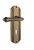 Nostalgic Warehouse - Deco Plate Privacy with Keyhole Fleur Lever in Antique Brass - DECFLR - 766813 - 2 3/4" Backset