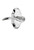 Nostalgic Warehouse - Cottage Plate Privacy Swan Lever in Bright Chrome - COTSWN - 773053 - 2 3/8" Backset