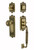 Nostalgic Warehouse - Egg and Dart Plate F Grip Entry Set Egg and Dart Knob in Antique Brass - EADEAD - 727673 - 2 3/4" Backset