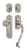 Nostalgic Warehouse - Egg & Dart Plate S Grip Entry Set Egg & Dart Knob in Satin Nickel - 727784 - 2 3/4" Backset