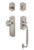 Nostalgic Warehouse - Meadows Plate F Grip Entry Set Meadows Knob in Satin Nickel - MEAMEA - 727639 - 2 3/4" Backset