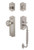 Nostalgic Warehouse - Meadows Plate F Grip Entry Set Meadows Knob in Satin Nickel - MEAMEA - 719558 - 2 3/8" Backset