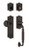 Nostalgic Warehouse - Meadows Plate F Grip Entry Set Meadows Knob in Timeless Bronze - 719388 - 2 3/8" Backset