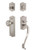 Nostalgic Warehouse - Meadows Plate S Grip Entry Set Meadows Knob in Satin Nickel - 719556 - 2 3/8" Backset