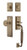 Nostalgic Warehouse - New York Plate F Grip Entry Set New York Knob in Antique Brass - 727665 - 2 3/4" Backset