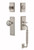 Nostalgic Warehouse - New York Plate F Grip Entry Set New York Knob in Satin Nickel - NYKNYK - 719562 - 2 3/8" Backset