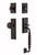 Nostalgic Warehouse - New York Plate F Grip Entry Set New York Knob in Timeless Bronze - 727725 - 2 3/4" Backset
