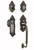 Nostalgic Warehouse - Victorian Plate C Grip Entry Set Victorian Knob in Antique Pewter - VICVIC - 719466 - 2 3/8" Backset