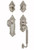 Nostalgic Warehouse - Victorian Plate C Grip Entry Set Victorian Knob in Satin Nickel - VICVIC - 727800 - 2 3/4" Backset