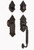 Nostalgic Warehouse - Victorian Plate C Grip Entry Set Victorian Knob in Timeless Bronze - 727720 - 2 3/4" Backset