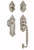 Nostalgic Warehouse - Victorian Plate F Grip Entry Set Victorian Knob in Satin Nickel - VICVIC - 719563 - 2 3/8" Backset