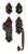 Nostalgic Warehouse - Victorian Plate F Grip Entry Set Victorian Knob in Timeless Bronze - 719393 - 2 3/8" Backset