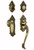Nostalgic Warehouse - Victorian Plate S Grip Entry Set Victorian Knob in Antique Brass - VICVIC - 719437 - 2 3/8" Backset