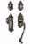 Nostalgic Warehouse - Victorian Plate S Grip Entry Set Victorian Knob in Antique Pewter - VICVIC - 727565 - 2 3/4" Backset