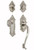 Nostalgic Warehouse - Victorian Plate S Grip Entry Set Victorian Knob in Satin Nickel - VICVIC - 727620 - 2 3/4" Backset