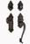 Nostalgic Warehouse - Victorian Plate S Grip Entry Set Victorian Knob in Timeless Bronze - 719386 - 2 3/8" Backset