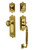 Nostalgic Warehouse - Egg and Dart Plate F Grip Entry Set Egg and Dart Knob in Lifetime Brass - EADEAD - 727814 - 2 3/8" Backset
