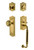 Nostalgic Warehouse - Meadows Plate C Grip Entry Set Meadows Knob in Polished Brass - 728056 - 2 3/4" Backset