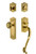 Nostalgic Warehouse - Meadows Plate S Grip Entry Set Meadows Knob in Polished Brass - 727973 - 2 3/4" Backset