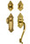Nostalgic Warehouse - Victorian Plate S Grip Entry Set Victorian Knob in Polished Brass - 727959 - 2 3/4" Backset