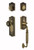 Nostalgic Warehouse - Meadows Plate F Grip Entry Set Meadows Knob in Antique Brass - MEAMEA - 719439 - 2 3/8" Backset