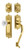 Nostalgic Warehouse - Egg & Dart Plate S Grip Entry Set Crystal Egg & Dart Knob in Polished Brass - 755581 - 2 3/4" Backset
