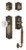 Nostalgic Warehouse - Meadows Plate C Grip Entry Set Crystal Meadows Knob in Antique Brass - 755789 - 2 3/4" Backset