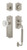 Nostalgic Warehouse - Meadows Plate C Grip Entry Set Crystal Meadows Knob in Satin Nickel - 755825 - 2 3/4" Backset