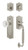 Nostalgic Warehouse - Meadows Plate F Grip Entry Set Crystal Meadows Knob in Satin Nickel - 755828 - 2 3/8" Backset