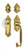 Nostalgic Warehouse - Victorian Plate C Grip Entry Set Crystal Victorian Knob in Polished Brass - 756052 - 2 3/8" Backset