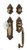 Nostalgic Warehouse - Victorian Plate F Grip Entry Set Crystal Victorian Knob in Antique Brass - 756032 - 2 3/8" Backset