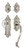 Nostalgic Warehouse - Victorian Plate S Grip Entry Set Crystal Victorian Knob in Satin Nickel - 756072 - 2 3/8" Backset