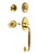 Nostalgic Warehouse - Classic Plate F Grip Entry Set Manor Lever in Lifetime Brass - CLAFGRMAN - 767296 - 2 3/8" Backset