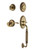 Nostalgic Warehouse - Classic Plate F Grip Entry Set Manor Lever in Antique Brass - CLAFGRMAN - 767300 - 2 3/8" Backset