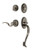 Nostalgic Warehouse - Classic Plate S Grip Entry Set Manor Lever in Antique Pewter - 767314 - 2 3/4" Backset