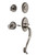 Nostalgic Warehouse - Classic Plate S Grip Entry Set Manor Lever in Antique Pewter - 767314 - 2 3/4" Backset