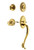 Nostalgic Warehouse - Classic Plate S Grip Entry Set Manor Lever in Polished Brass - 767320 - 2 3/8" Backset