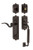 Nostalgic Warehouse - Egg & Dart Plate C Grip Entry Set Manor Lever in Timeless Bronze - 767419 - 2 3/8" Backset