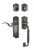Nostalgic Warehouse - Meadows Plate C Grip Entry Set Manor Lever in Antique Pewter - 767481 - 2 3/8" Backset