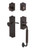 Nostalgic Warehouse - Meadows Plate C Grip Entry Set Manor Lever in Timeless Bronze - 767491 - 2 3/8" Backset