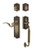 Nostalgic Warehouse - Meadows Plate C Grip Entry Set Manor Lever in Antique Brass - 767492 - 2 3/8" Backset