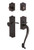 Nostalgic Warehouse - Meadows Plate S Grip Entry Set Manor Lever in Timeless Bronze - 767534 - 2 3/4" Backset